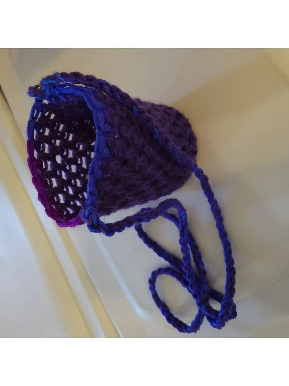 Fun Purple Crochet Bag w/ Eye Design